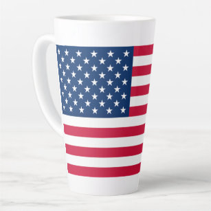 Caneca De Café Latte Bandeira dos EUA - Estados Unidos da América - Pat