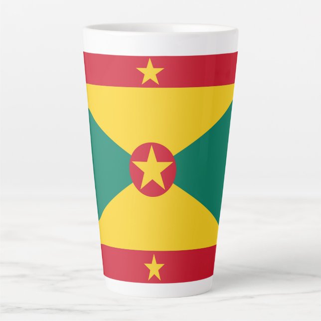 Caneca De Café Latte Bandeira Granada (Frente)