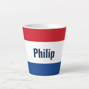 Caneca De Café Latte Bandeira holandesa Personalizada