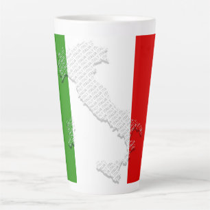 Caneca De Café Latte Bandeira italiana