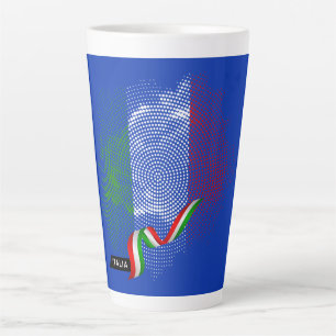 Caneca De Café Latte bandeira italiana