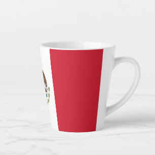 Caneca De Café Latte Bandeira mexicana - Bandeira do México