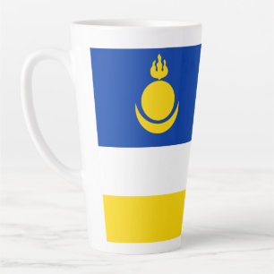 Caneca De Café Latte Bandeira Patriótica da Buriácia