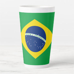 Caneca De Café Latte Bandeira Patriótica do Brasil