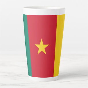 Caneca De Café Latte Bandeira Patriótica do Camarões