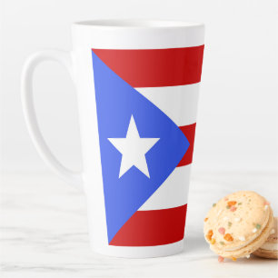 Caneca De Café Latte bandeira Porto Rico
