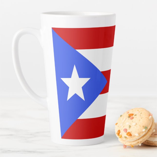 Caneca De Café Latte bandeira Porto Rico (In Situ)