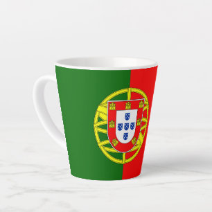Caneca De Café Latte bandeira portuguesa