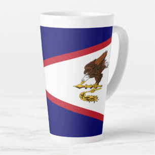 Caneca De Café Latte bandeira Samoa Americana