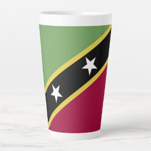 Caneca De Café Latte bandeira santo Kitts e Nevis