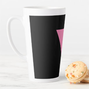 Caneca De Café Latte bandeira triângulo rosa SlipperyJoe's símbolo rosa
