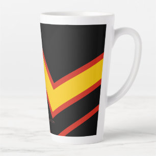 Caneca De Café Latte Bandeiras de orgulho de borracha da SlipperyJoe's