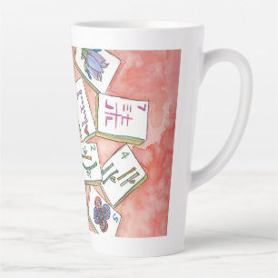 Caneca De Café Latte bandeja de azulejos rosa