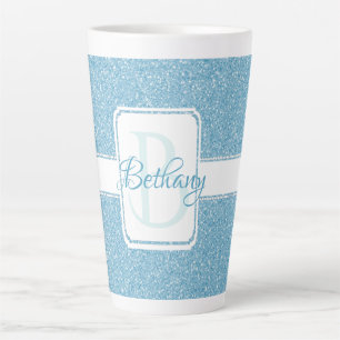 Caneca De Café Latte Banheira Personalizada com Brilho Azul
