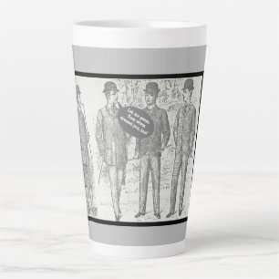 Caneca De Café Latte BANHEIROS VESTIDOS COMO DANDIES Latte Mug