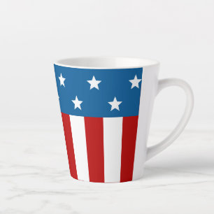 Caneca De Café Latte Banner de estrela girada