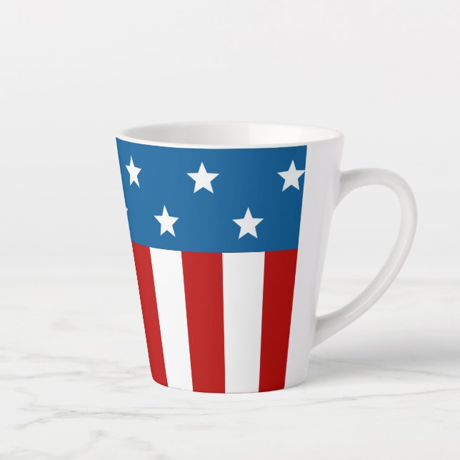 Caneca De Café Latte Banner de estrela girada (Direita)