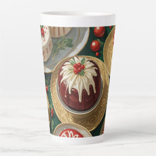 Caneca De Café Latte Banquete de Yuletide
