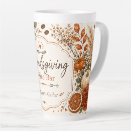 Caneca De Café Latte Bar de Café Friendsgiving