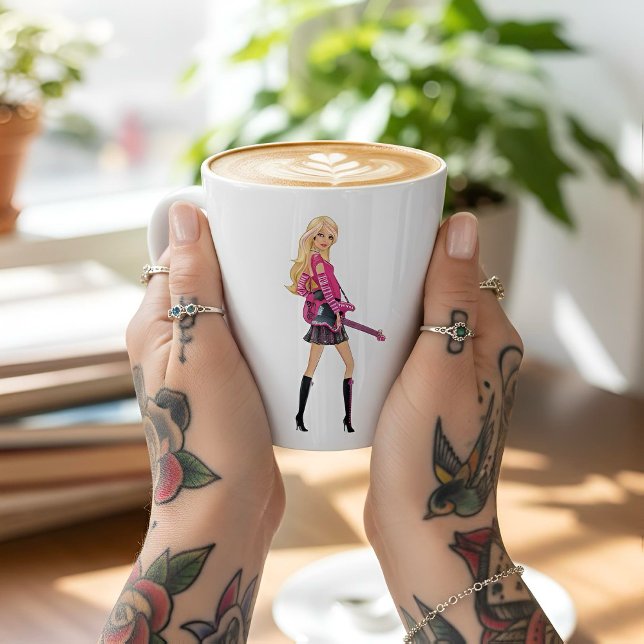 Caneca De Café Latte Barbie Latte Mug (Criador carregado)
