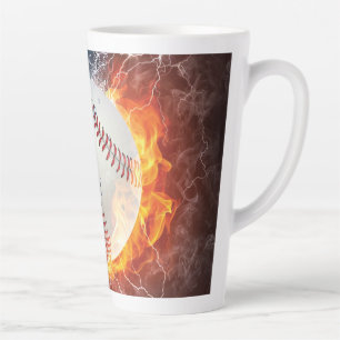 Caneca De Café Latte Baseball