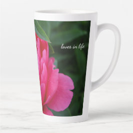 Caneca De Café Latte Bashful Pink Peony