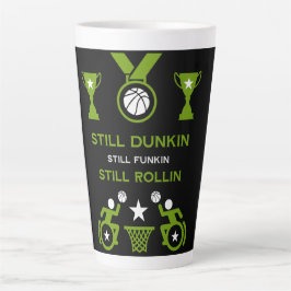 Caneca De Café Latte Basquete adaptável desativado