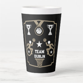 Caneca De Café Latte Basquete adaptável desativado