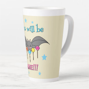 Caneca De Café Latte Bat Craving Lollipops - Você Será Meu
