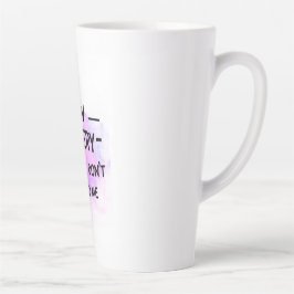 Caneca De Café Latte Bateria fraca de adesivo Não fale comigo - Funda