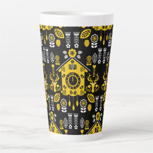 Caneca De Café Latte Bauernmalerei Folk Art
