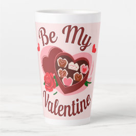 Caneca De Café Latte Be my valentine sweets