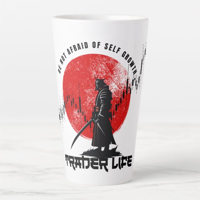 Caneca De Café Latte Be not afraid | Trade Motivation | Samurai (Frente)