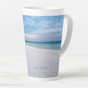 Caneca De Café Latte Beach Fence Morning Destin Florida Latte Mug