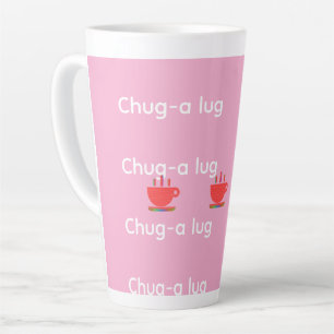 Caneca De Café Latte Beba Às Pressas Rosa