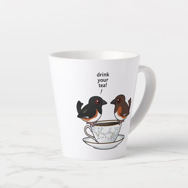 Caneca De Café Latte Beba Seu Chá! (Ângulo direito)