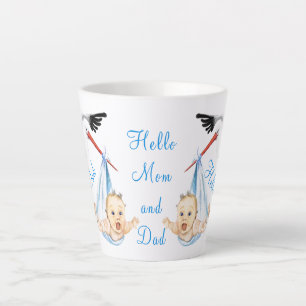Caneca De Café Latte Bebê Carregando De Tempestade - Caricatura Desenh
