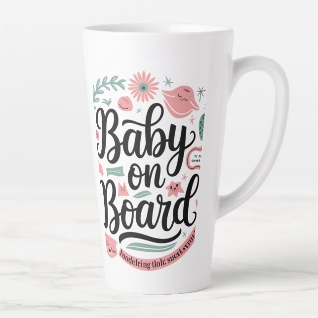 Caneca De Café Latte Bebê em Conselho Mug (Direita)