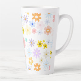 Caneca De Café Latte Bebê Em Sangue Chá de fraldas Floral De Pastel