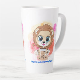 Caneca De Café Latte bebendo de desenho animado bobba