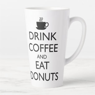 CANECA DE CAFÉ LATTE BEBER CAFÉ E COMER ROSQUINHAS
