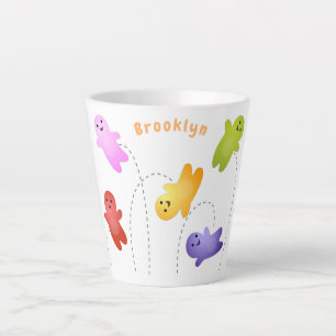 Caneca De Café Latte Bebês bonitos de geleia doce desenho animado