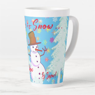 Caneca De Café Latte Bebida Quente no Dia da Neve