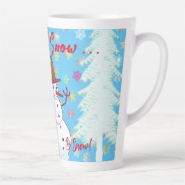 Caneca De Café Latte Bebida Quente no Dia da Neve