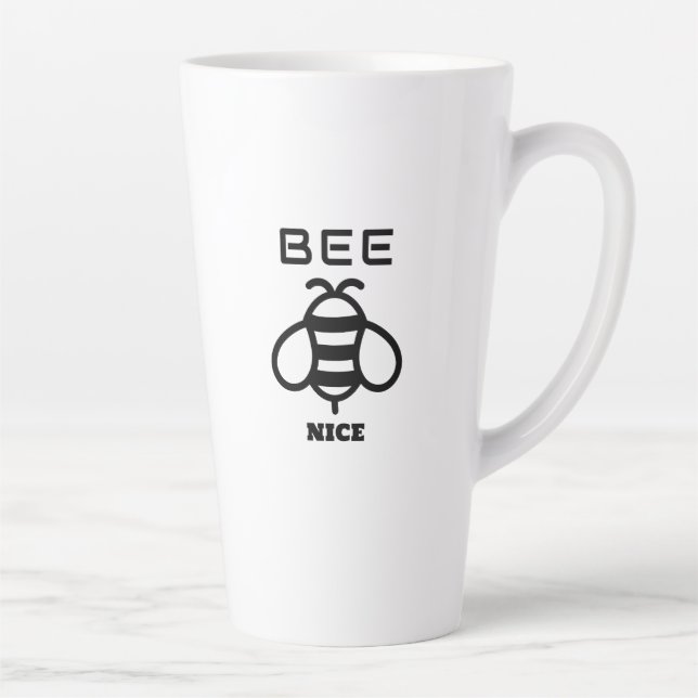 Caneca De Café Latte Bee Nice with Minimal Design (Direita)