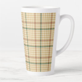 Caneca De Café Latte Beige Tartan