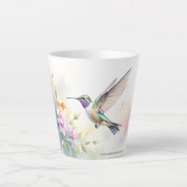 Caneca De Café Latte Beija-flor