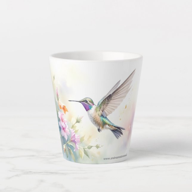 Caneca De Café Latte Beija-flor (Frente)