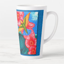 Caneca De Café Latte Beija-flor Oceano