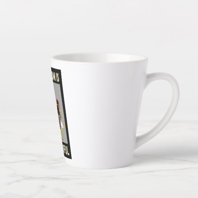 Caneca De Café Latte Bela combinação de aves voando (Direita)